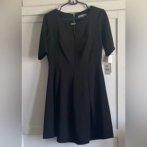 Danny and Nicole Petite Black Fit And Flare Dress. New With Tags.